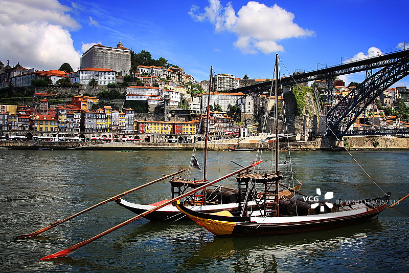 葡萄牙波尔图杜罗河风光图片素材