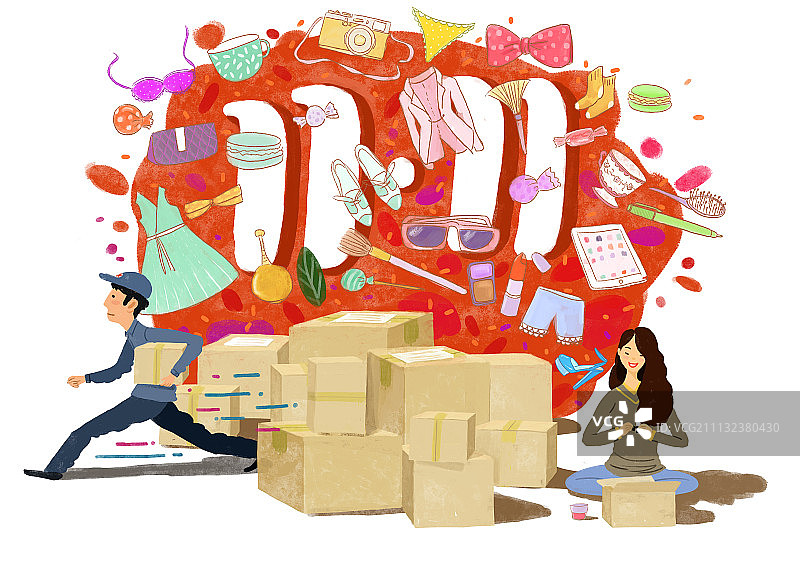 双十一欢乐购图片素材
