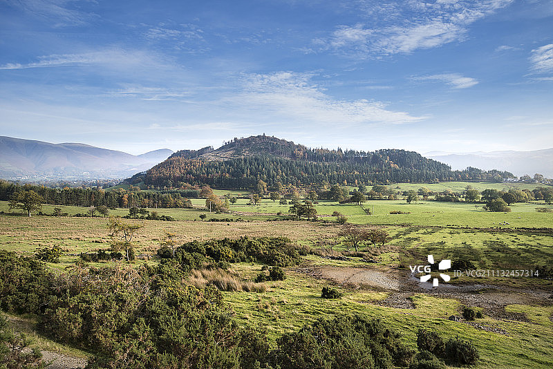 美丽的秋季日出雾景图片素材