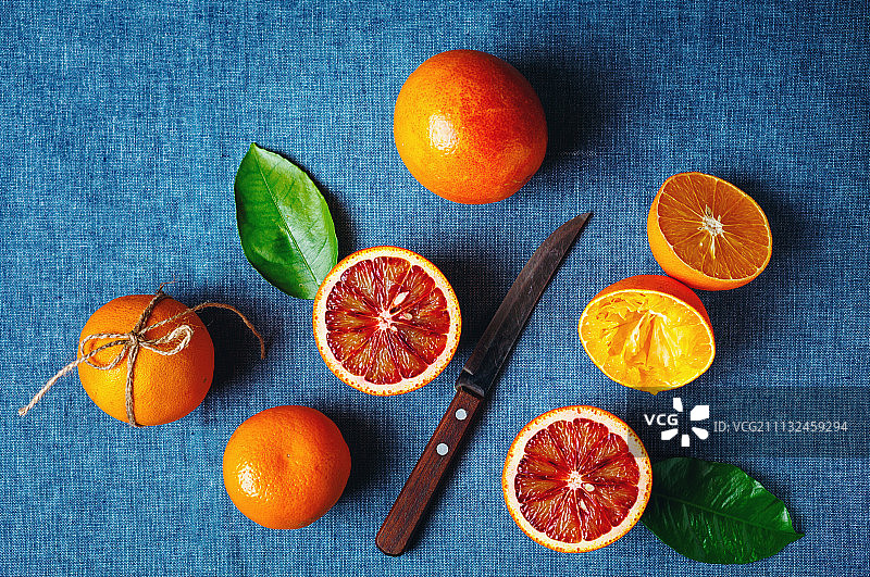 成熟多汁的柑橘类水果静物图片素材