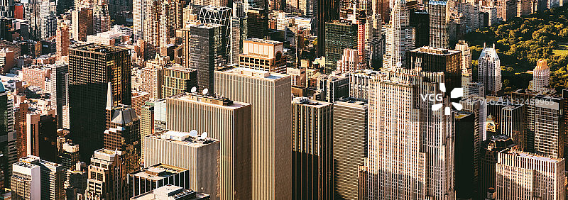纽约曼哈顿中城的空中鸟瞰图片素材
