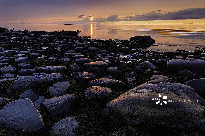 里穆斯基海岸线的日落图片素材