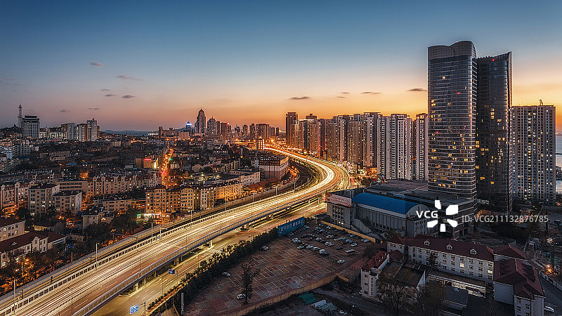 青岛市北区夜景图片素材