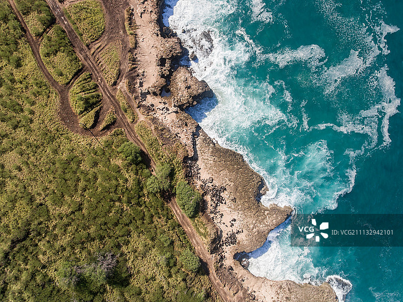 瓦胡岛西部公路的尽头图片素材