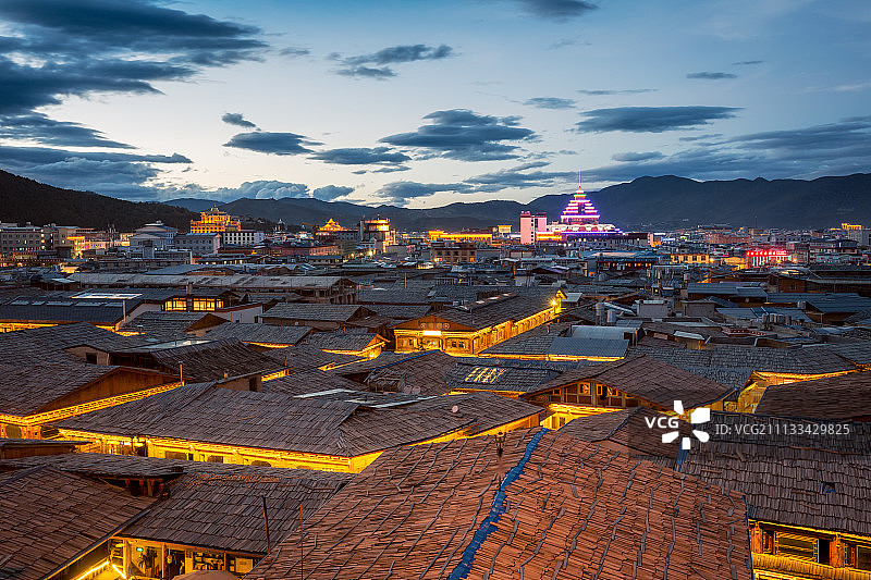 独克宗古城图片素材