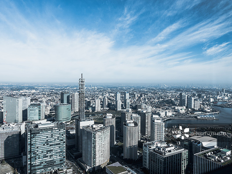 日本港口天际线图片素材