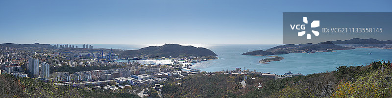 大连旅顺口全景图片素材