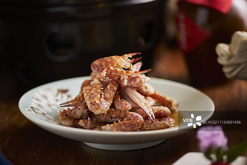 腌蟹腿图片素材