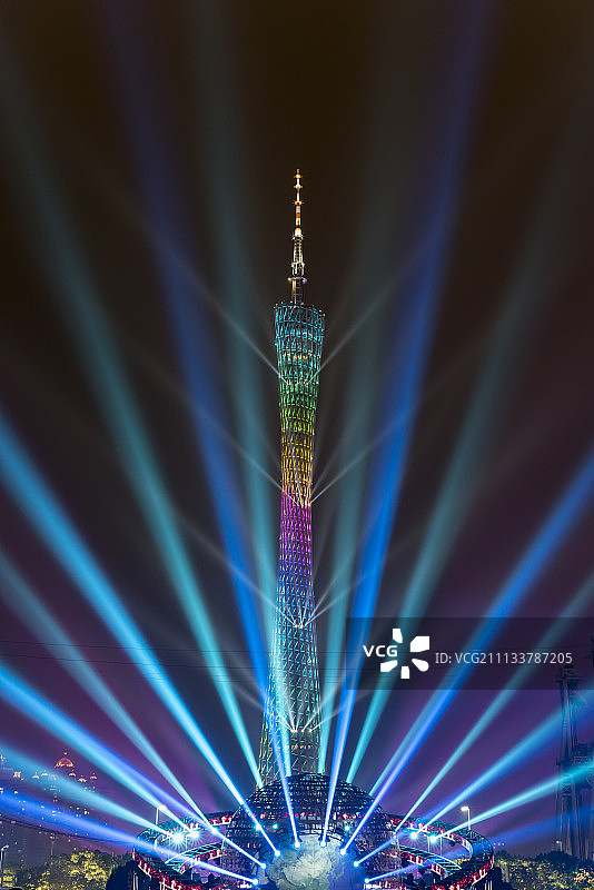 广州塔激光图片素材