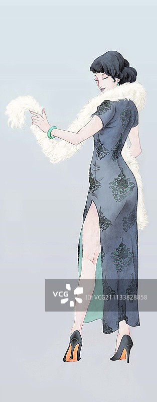 《四季旗袍》图片素材