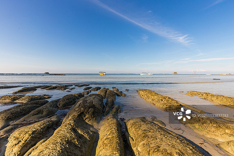 马来西亚沙巴州古达海岸线风景图片素材