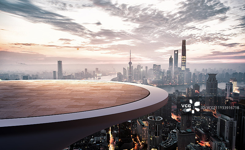 上海 空白的平台图片素材