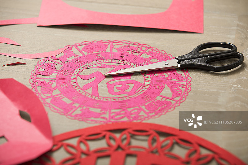 新年剪纸福字图片素材