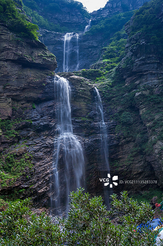 江西省九江庐山三叠泉风光图片素材