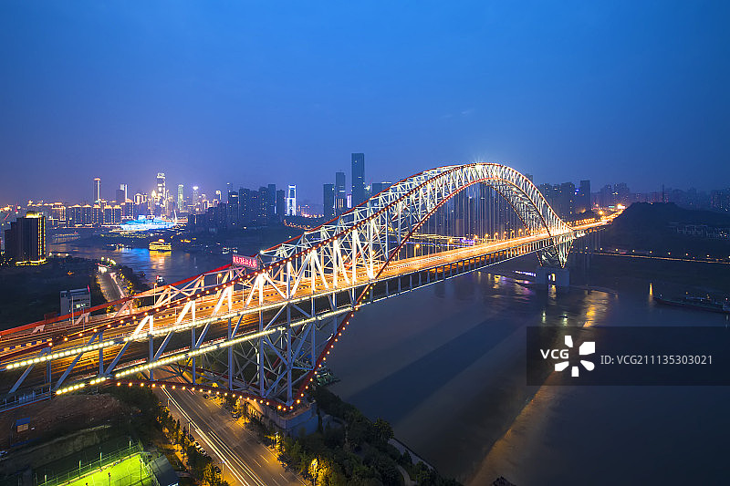 重庆朝天门大桥夜景图片素材