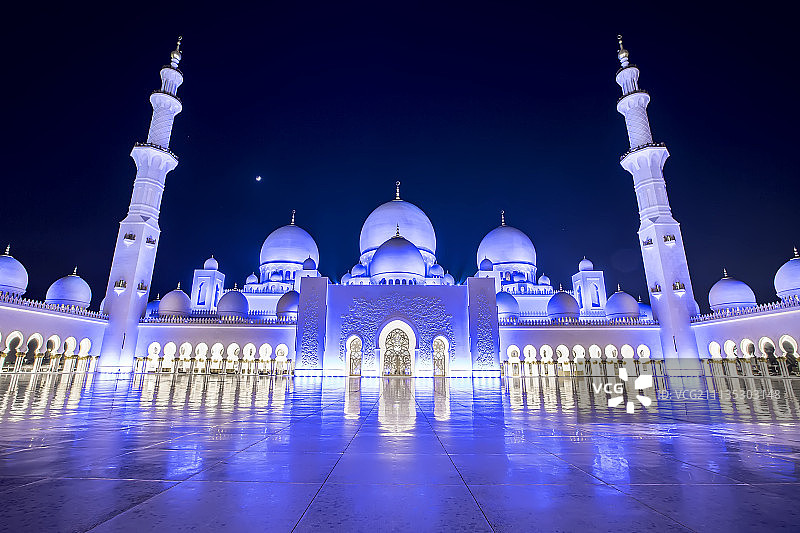 阿联酋阿布扎比大清真寺图片素材