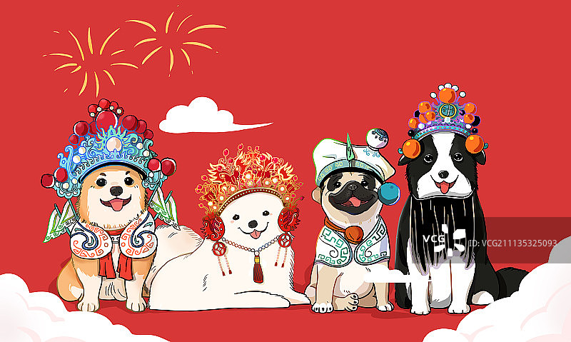 京剧狗狗图片素材