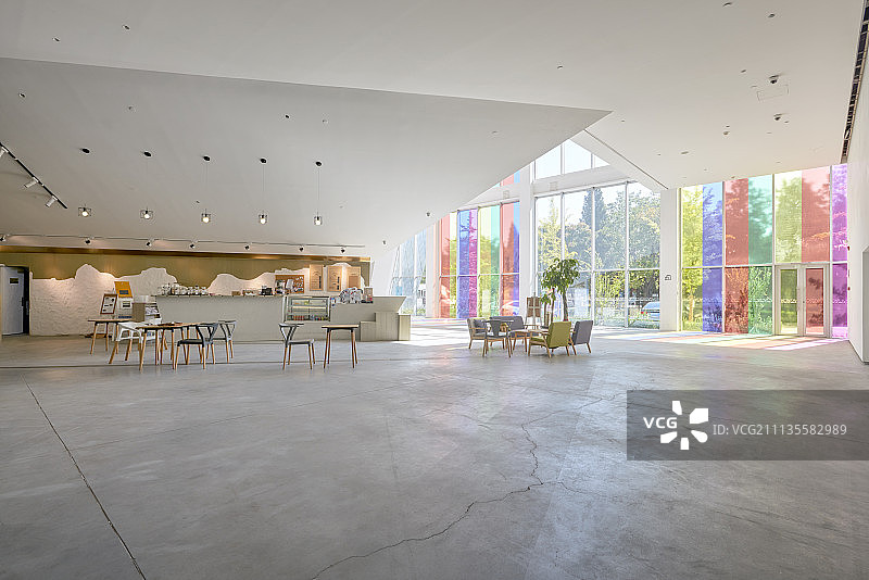 简约时尚风格大厅和咖啡馆图片素材