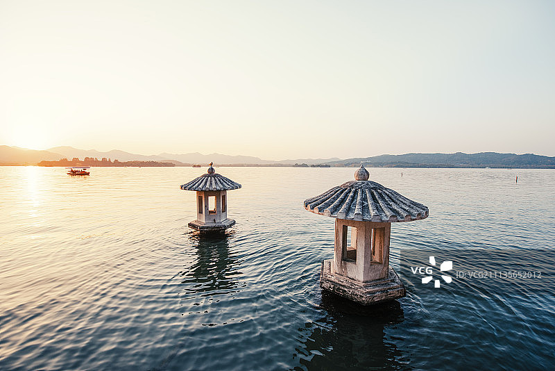 杭州西湖柳浪闻莺图片素材