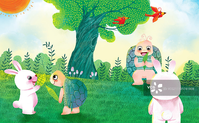 图画书故事系列——一起看星星图片素材