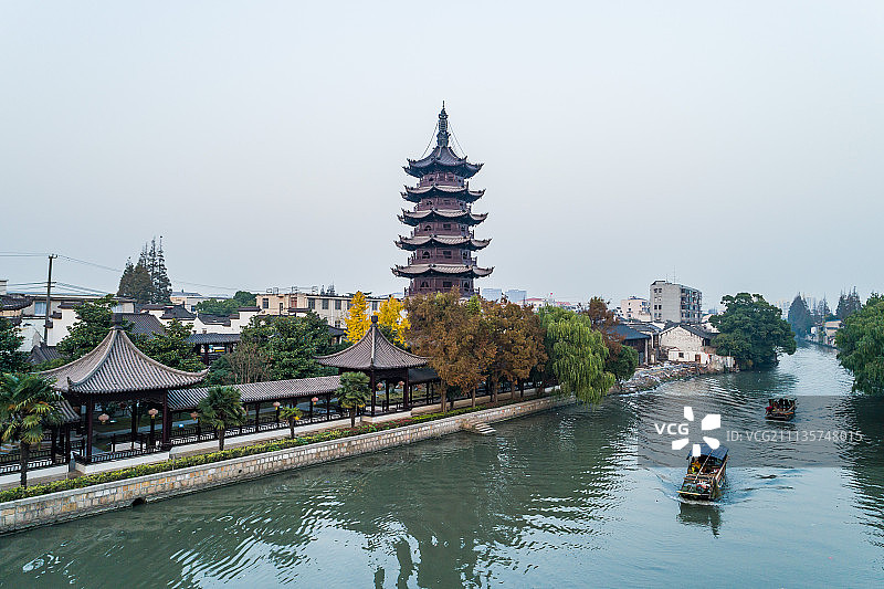 上海泗泾古镇安方塔图片素材