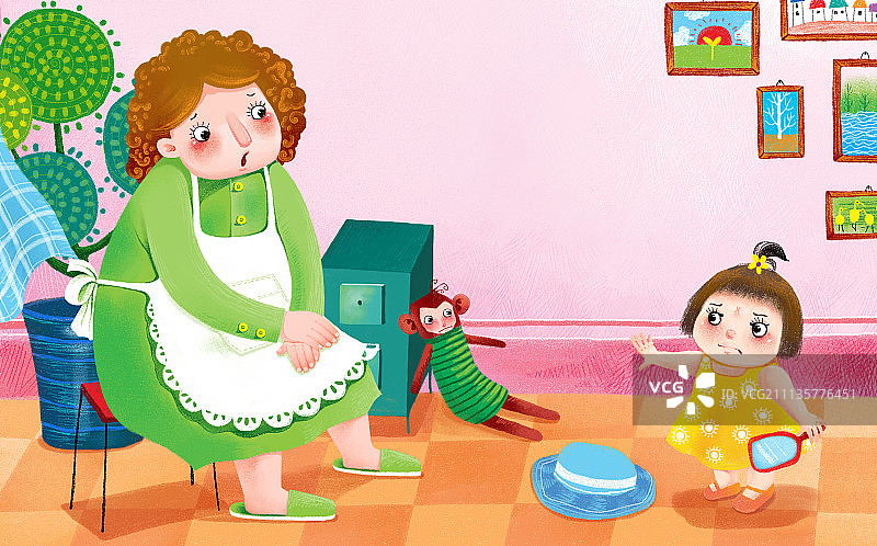 图画书故事系列——丫丫的帽子3图片素材