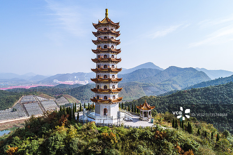安徽聚龙山公园惠灵塔图片素材