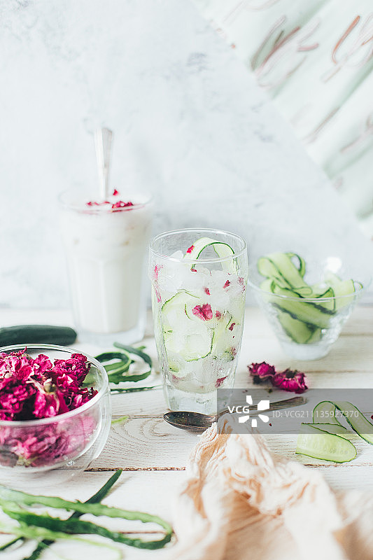 玫瑰黄瓜饮图片素材