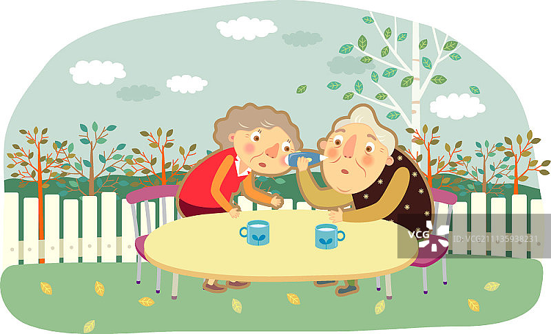 老年男人检查血糖矢量插画图片素材