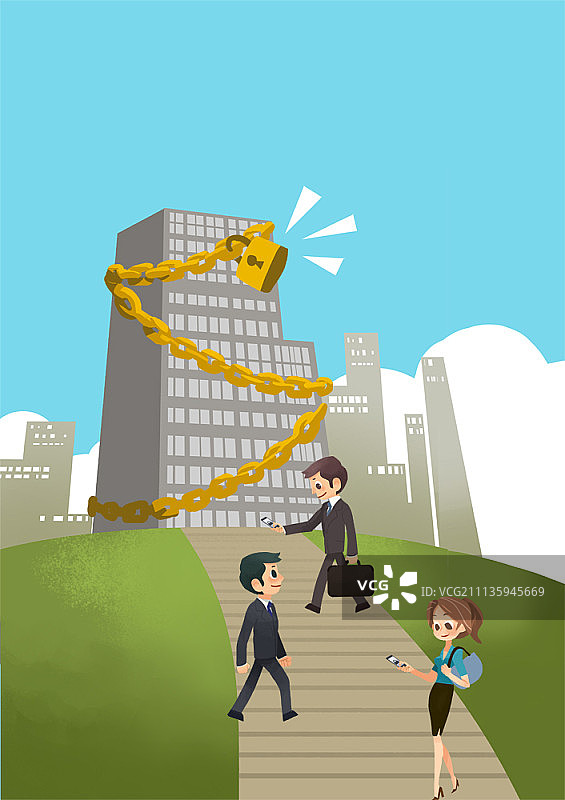 在线安全概念插画图片素材