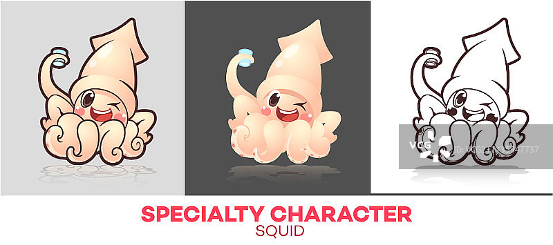 鱿鱼角色合集图片素材