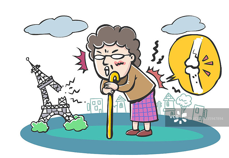 患有关节炎的年长女人图片素材