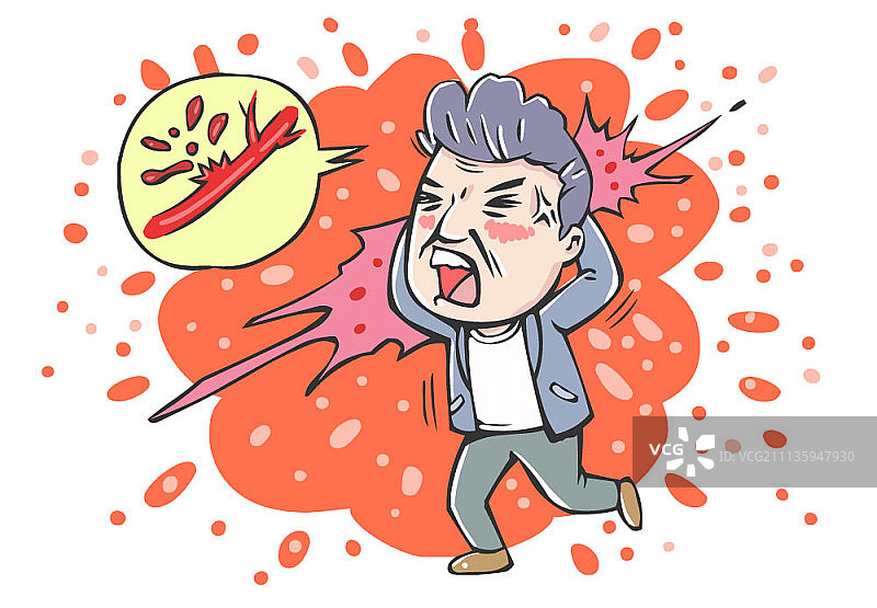 患有脑出血的男人图片素材