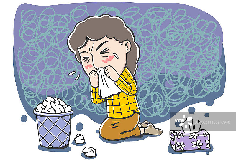 患有抑郁症的年长女人图片素材