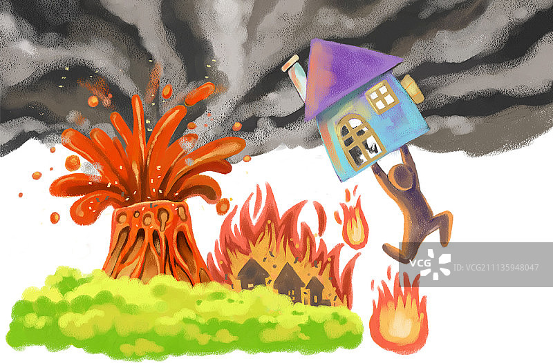 自然灾害概念插画图片素材