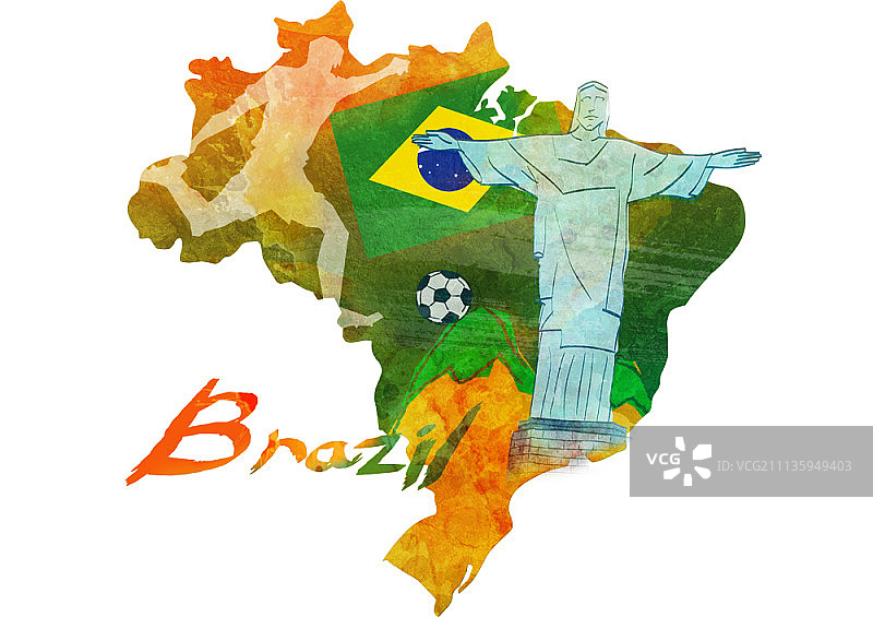 国家地标形状插图图片素材