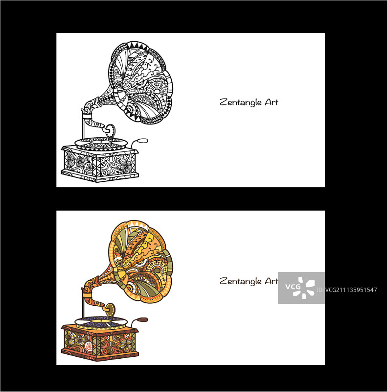 Zentangle图案图片素材