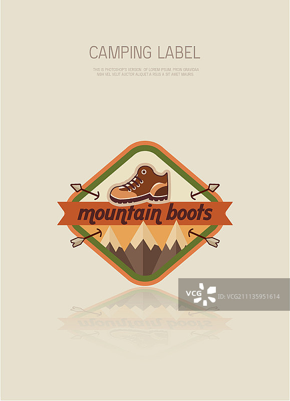 露营标签图片素材