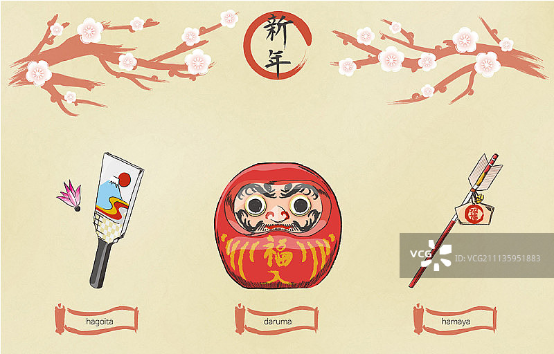 日本新年传统图片素材