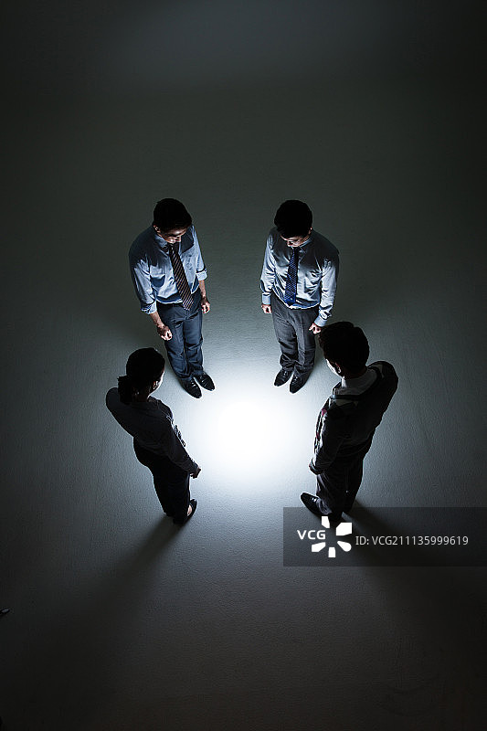 有光芒的商务团队图片素材