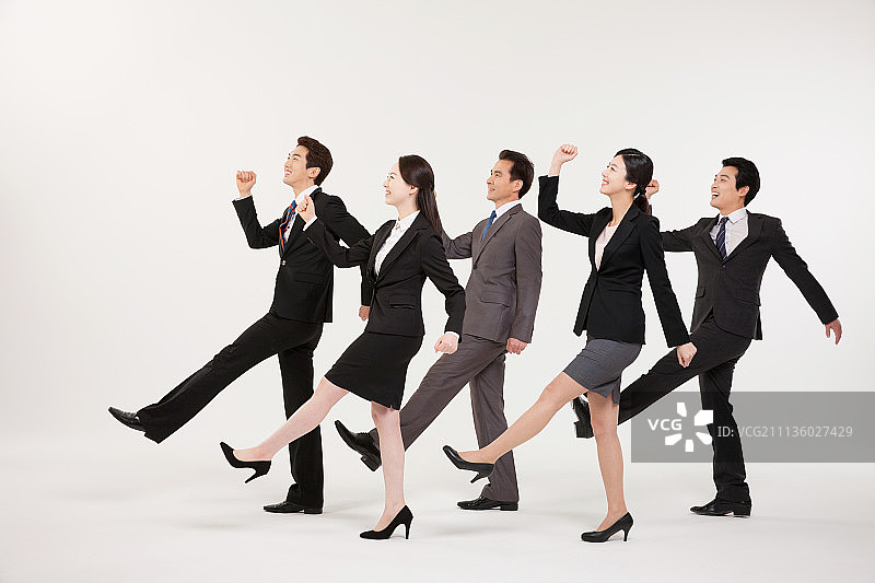 各年龄段的韩国商人群体图片素材