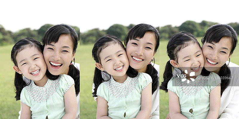 幸福的户外家庭图片素材