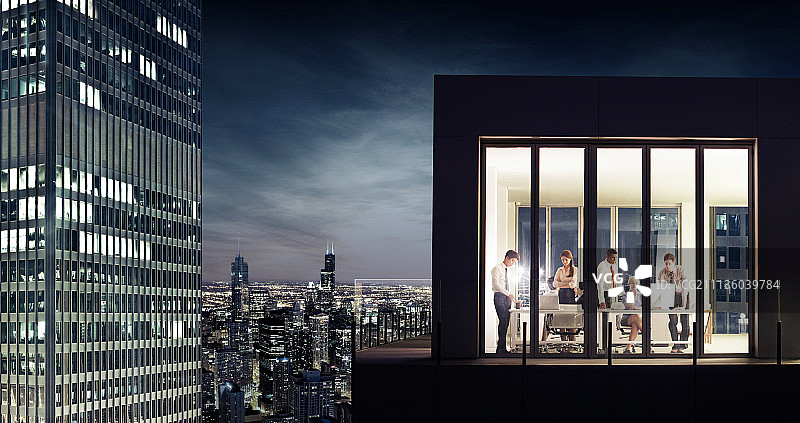 商人和女商人会面图片素材