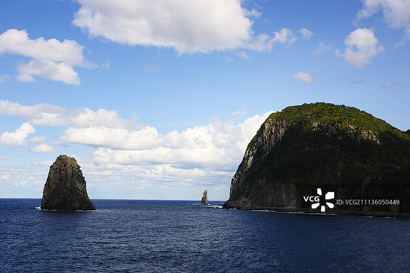 韩国郁陵郡岩石户外图片素材