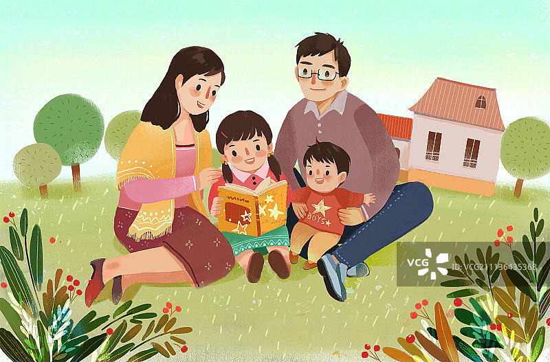 一家人在一起图片素材