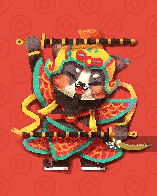 狗年春节门神~尉迟恭图片素材