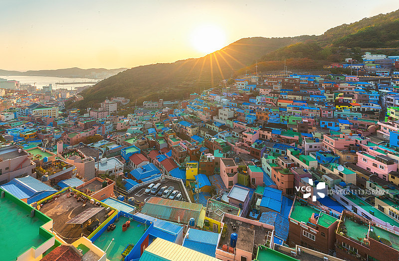 釜山甘川洞村图片素材