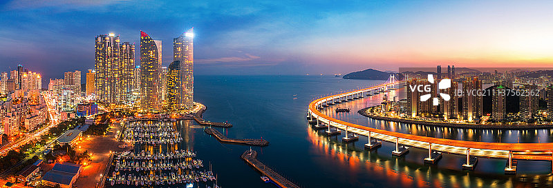 釜山市日落图片素材