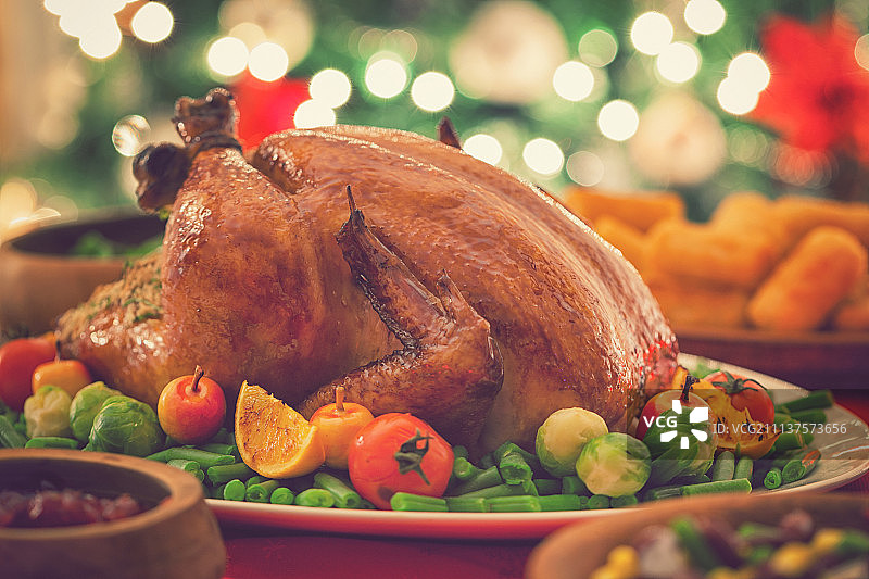 节日烤火鸡图片素材