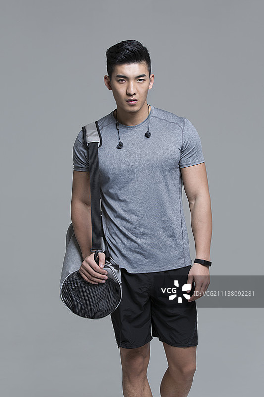 男运动员健身肖像图片素材